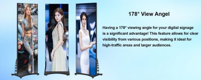 Poster LED gấp Đồ quảng cáo video kỹ thuật số di động Poster màn hình LED Poster màn hình 4