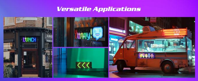 Biểu tượng LED có thể lập trình, 15'x4' Động tác đã được thực hiện trước & văn bản tùy chỉnh Biểu tượng xe ô tô LED, Bluetooth APP Control Scrolling LED Sign, Custom,Graffiti Flexible Led Matrix Panel for Car Store Hotel Holiday 2