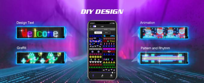 Biểu tượng LED có thể lập trình, 15'x4' Động tác đã được thực hiện trước & văn bản tùy chỉnh Biểu tượng xe ô tô LED, Bluetooth APP Control Scrolling LED Sign, Custom,Graffiti Flexible Led Matrix Panel for Car Store Hotel Holiday 3