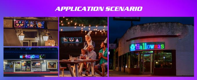 Biểu tượng LED có thể lập trình, 15'x4' Động tác đã được thực hiện trước & văn bản tùy chỉnh Biểu tượng xe ô tô LED, Bluetooth APP Control Scrolling LED Sign, Custom,Graffiti Flexible Led Matrix Panel for Car Store Hotel Holiday 5