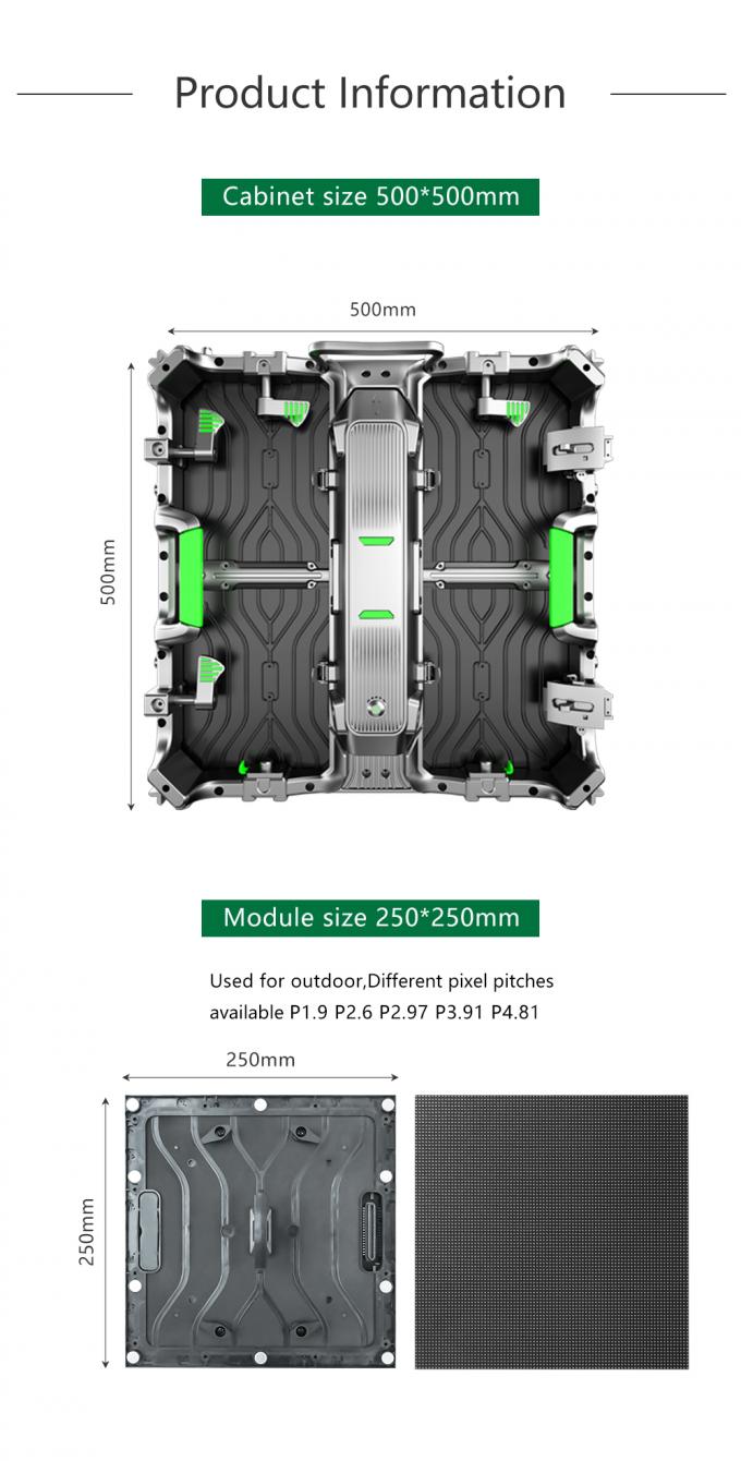 Màn hình LED cho thuê với màn hình tường video LED hiệu suất cao P2.5 P3 P4 P5 P6 Màn hình hiển thị LED ngoài trời trong nhà 2
