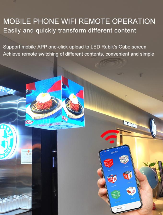 Màn hình LED hình khối P2.5 P3 P4mm tùy chỉnh cửa hàng bán lẻ Quảng cáo màn hình LED hình khối 1