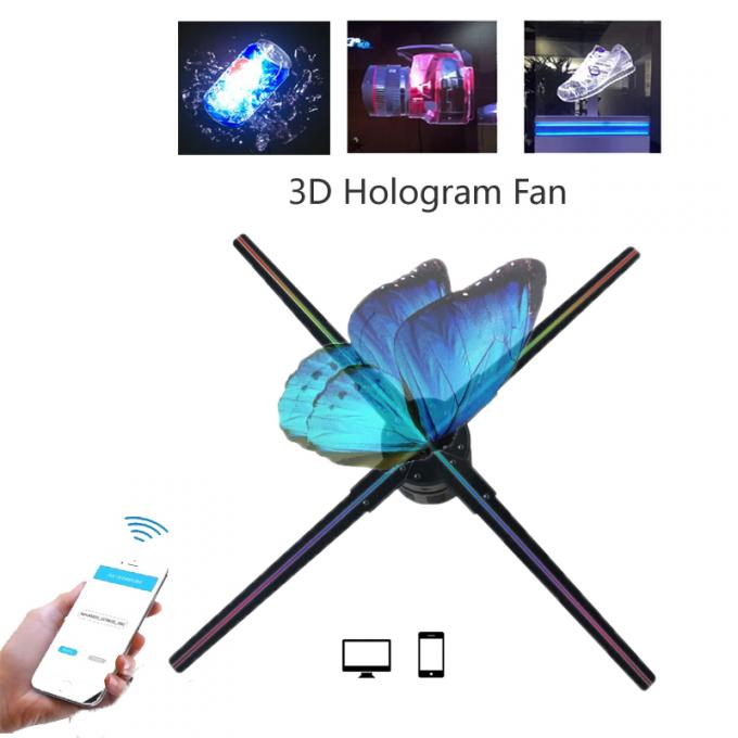 3D LED Fan Spliced 65cm wifi ánh sáng ngoài trời máy quảng cáo màn hình hiển thị holographic máy chiếu xoay hologram fan 0