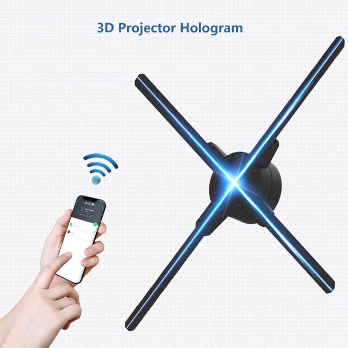 3D LED Fan Spliced 65cm wifi ánh sáng ngoài trời máy quảng cáo màn hình hiển thị holographic máy chiếu xoay hologram fan 2