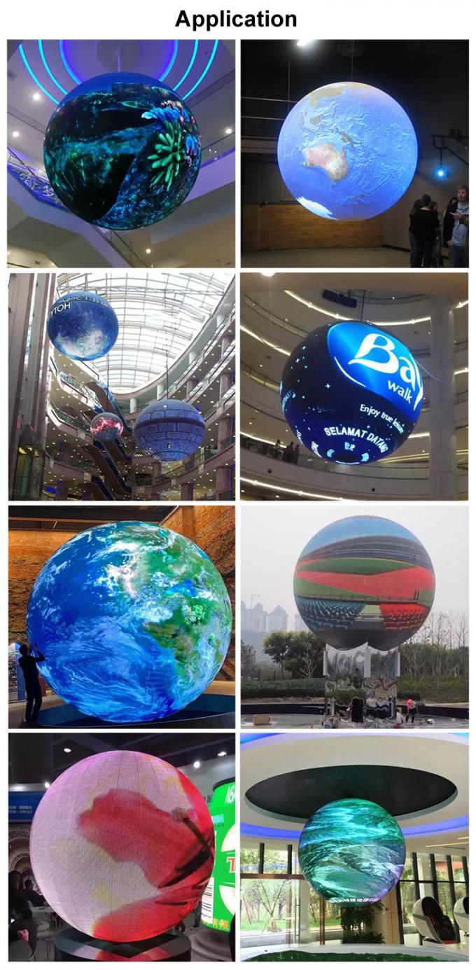 LED bóng và hình cube hình tròn hình trụ cong RGB linh hoạt màn hình LED trong nhà P2 P3 P4 Quanh hình hình cầu màn hình LED 2