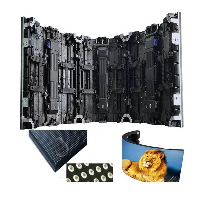 Màn hình cong trong nhà / ngoài trời LED linh hoạt Video Wall thuê màn hình LED cho triển lãm & hoạt động sân khấu-P2.976 P3.91 P4.81 2