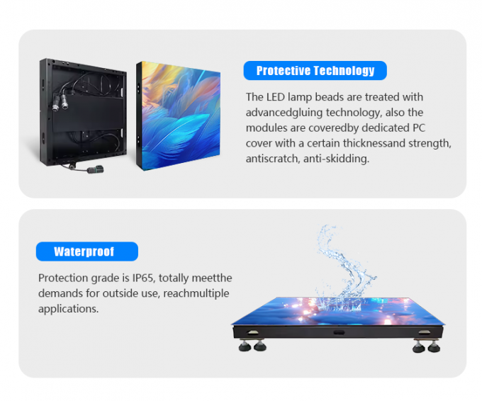 Màn hình sàn nhảy LED tương tác 3D P2.6 P2.97 P3.91 3