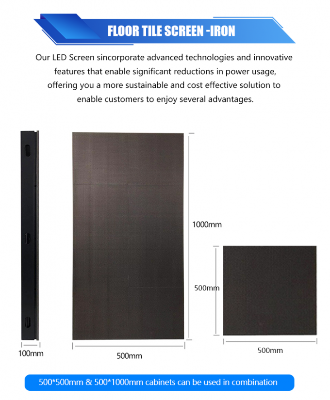 Màn hình sàn nhảy LED tương tác 3D P2.6 P2.97 P3.91 7